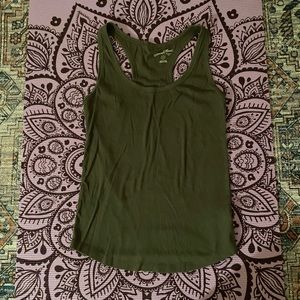 Universal Thread Hunter Green Ribbed Cotton Racerback Tank